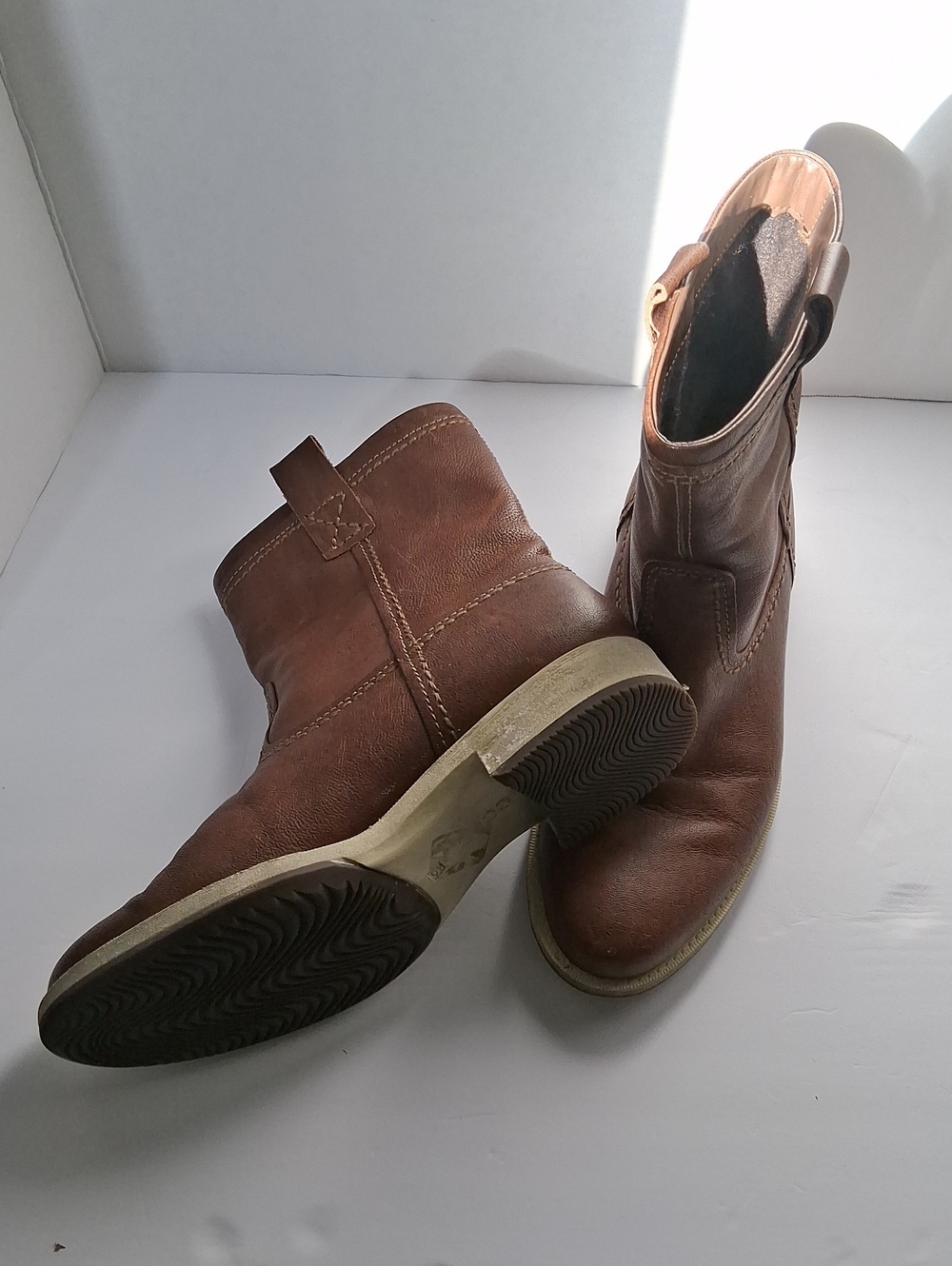 Ecco Brown Leather Women's Ankle Boots